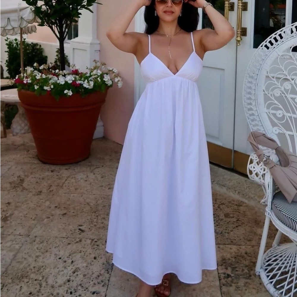 Revolve Anthropologie‎ LOVErs Commense White Maxi Dress NWT XL Backless